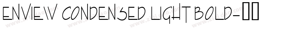 Enview Condensed Light Bold字体转换